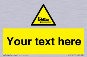 Custom warning grounding narrow boat on lock cill